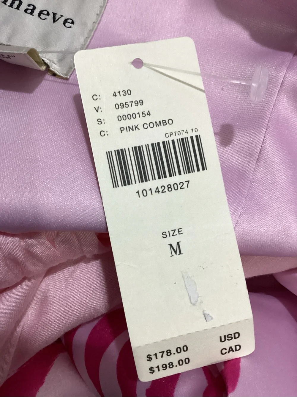 Maeve Babydoll Mini Dress Pink Combo Floral Roses Fit & Flare size Medium Read - Picture 9 of 12